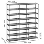 SMILHELTD Large Shoe Rack Shoe Storage Organizer for Entryway Heavy Duty Free Standing Shelves Space Saving for Sneakers Hallway Garage Organization (3 Row 8 Tier)