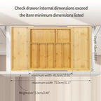 Utoplike Extra Large Kitchen Drawer Organizer, Expandable Bamboo Drawer Holder for Utensils, Silverware, Flatware, 7-9 Slots Cutlery Tray