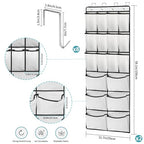 2 Packs Over the Door Shoe Organizer, 36 Large Mesh Pockets Hanging Shoe Boots Rack Holder, Closet Hanging Organizers for Storage Sneakers High Heeled Shoes Slippers (White) - size: 36 Pockets
