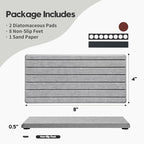 Razborci 2PCS Instant Dry Diatomite Stone Counter Makeup Tray Organizer, Fast Drying Caddy Kitchen Sponge Holder Mat, Bathroom Vanity Toothbrush Bottle Dispenser Soap Dish Rack, Light Gray, 8"x 3.8" - color: 2pcs - 8"x 3.8" - Light Gray