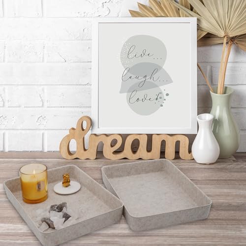 Welaxy 2-piece Office desk drawer organizer tray letter-size documents paper book file Folder Holder Scandinavian-chic storage bin hygge design sleek minimalist gifts idea storage bins (Oatmeal) - color: Oatmeal