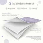 FinishingBo Cube Storage Baskets 6 Pack, 11x11 inch Cube Storage Bins with Leather Handles for Shelf Closet (White/ Purple) - color: White/ Purple