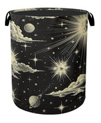 Gothic Sun Cloud Laundry Basket with Handles - Extra Large Foldable Hamper for Bathroom/Laundry/Bedroom/Dorm, Washable Fabric Storage Bin - color: Gothic Sun Cloud