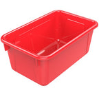 Storex Small Cubby Bins, Pack of 5, 12.2 x 7.8 x 5.1 Inches, Red (62415U05C) - color: Red, style: Bin Only