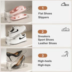 12Pack Shoe Slot Organizer Clear Shoe Stackers Organizers for Closet Space Saver 50% Shoes Display Shelf Rack Holders Zapateras Organizers - size: Clear 12PACK
