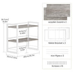 Office Desk Shelf Organizer, Wood Desktop Bookshelf Supplies Storage Rack, Shelf for Top of Desk and Dresser (Grey-2 Tier) - color: Grey