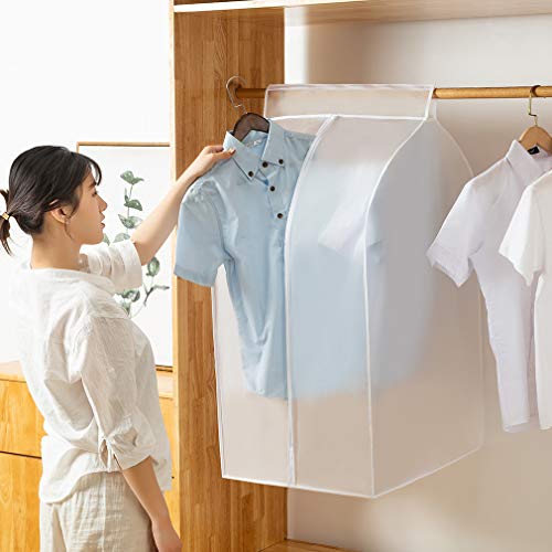 XIAKE Garment Bags M/oth-proof Dust Cover Coat Hanging Clothes Storage Bag Premium Thickened Clothing Organizer Moisture-proof Dust-proof Clothes Cover - size: 24"L * 20"W * 35"H