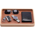 ProCase Wooden Valet Tray for Men, Wood Catch-All EDC Organizer, Nightstand, Entryway Bedside Dump Holder, for Wallets, Keys, Watches, Phones, Loose Change, Trinkets -LightBrown - color: Light Brown