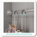 HapiRm Hanging Shower Caddy Organizer - No Drilling Shower Organizer with Hooks, Rustproof & Waterproof 304 Stainless Steel Bathroom Shelves - Brushed Nickel - color: Brushed Nickel