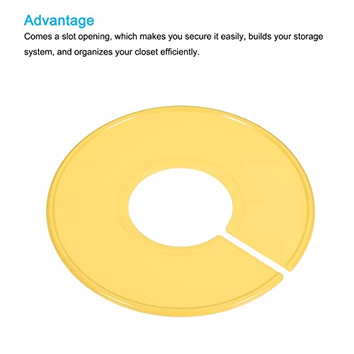 PATIKIL Clothes Dividers 20 Pack Blank Clothing Rack Size Sorting Reusable Wardrobe Round Hanger Separator, Yellow - color: Yellow