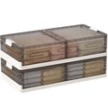 Under Bed Storage Containers - 2Pack, Stackable Under Bed Rolling Storage Plastic Containers, 13.5Gal Storage Bins with Wheels, Multi-purpose Storage Bins with Lids for Clothes, Shoes, And Duvets - size: 13.5 Gal - 2 Pack