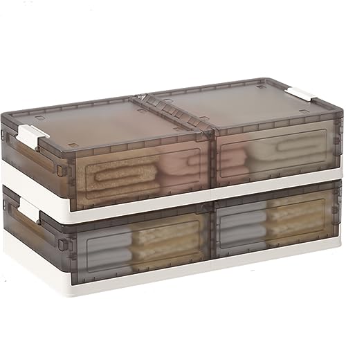 Under Bed Storage Containers - 2Pack, Stackable Under Bed Rolling Storage Plastic Containers, 13.5Gal Storage Bins with Wheels, Multi-purpose Storage Bins with Lids for Clothes, Shoes, And Duvets - size: 13.5 Gal - 2 Pack