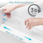 Vtopmart 8 Pack 6" Tall Upgrade Drawer Dividers for Big and Deep Drawer, 12.8"-22.3" Adjustable Expandable Dresser Drawer Organizer, Clear Plastic Separators for Dresser, Baby Supplies, Kitchenware - size: Tall-6"