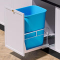 Insputer Pull Out Trash Can Under Cabinet with Soft-Close Slides, Heavy Duty Under Sink Trash Can Kit for Kitchen, Garbage Can Not Included, Requires Minimum Cabinets Opening 12" W X 18" D - size: Single