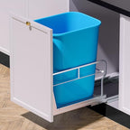 Insputer Pull Out Trash Can Under Cabinet with Soft-Close Slides, Heavy Duty Under Sink Trash Can Kit for Kitchen, Garbage Can Not Included, Requires Minimum Cabinets Opening 12" W X 18" D - size: Single