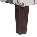 HomePop Large Upholstered Rectangular Storage Ottoman Bench with Hinged Lid, Slate Damask - color: Slate Damask