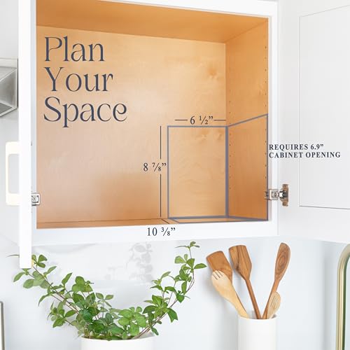 Pull Out Cabinet Organizer for Spices, Cans - Heavy Duty with Lifetime Limited Warranty- Pull Out Spice Rack- Cabinet Pull Out Shelf for Cans,Dishes, Etc, 6.-1/2"W x 10-3/8"D x 8-7/8"H, Chrome - size: 6.5 Inch - Double
