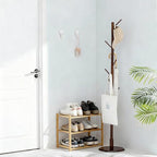Small Shoe Rack, Multipurpose 3 Tier Shoe Organizers Rack，Small Bamboo Shelfs for Shoes, Plants, Books, Living Room, Hallway Bedroom, Bathroom (3 Tier) - size: 3 Tier