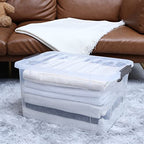 ITYLIFE CITYLIFE Citylife 6 Packs 44.4 QT Plastic Storage Bins with Lids Large Stackable Storage Containers for Organizing Clear Storage Box for Garage, Closet, Classroom, Kitchen - size: 44.4 Qt. - 6 Packs