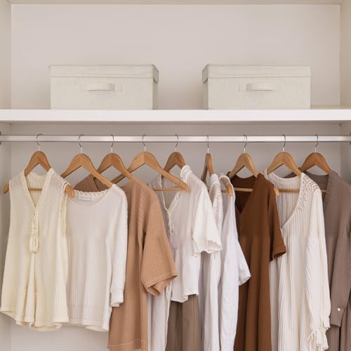 StorageWorks Closet Storage Bin with Lids, Decorative Storage Boxes with Handle, Fabric Storage Bins for Clothes, 15" x11¼x 6¼", Beige, 2-Pack - color: Beige, size: 15"L x 11¼"W x 6¼"H