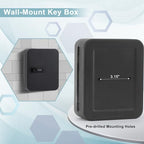 KYODOLED 20 Key Storage Lock Box with Code, Key Cabinet Organizer Wall Mount with Combination Lock, Hooks & Labels for Home, Office & Rental Properties, 7.87 x 6.3 x 3.14 in, Black - color: Black With Combination Lock