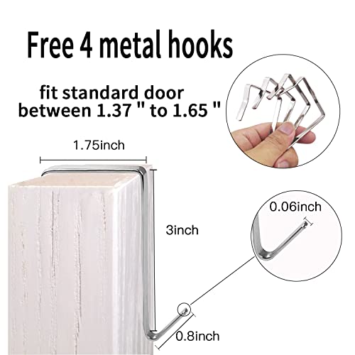 Clear Crystal 2 Pack 35 Pockets Large Hanging Shoe Organizer Over The Door Shoe Rack for Closet Door Storage Shoe Holder Hanger, 8Hooks, grey - color: grey