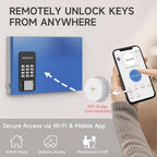 16-Key Key Lock Box Wall Mount – Smart Key Cabinet with App, Keypad, Bluetooth & WiFi Unlock (Sold Separately), Key Organizer for Home, Access Log Tracking Key Management for Small Office - size: 16 Keys (Smart）