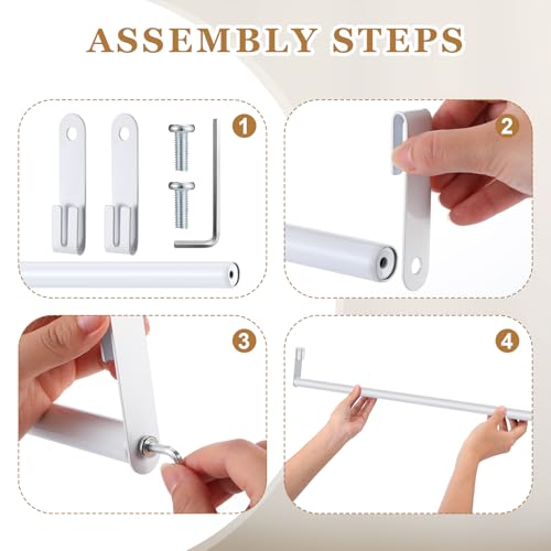 Threehoney 2 Pack Wire Shelving Garment Hanger Bar Wire Shelving Accessories Industrial Closet Clothes Rods for Home Retail Store(White,36 Inch) - color: White, size: 36 Inch