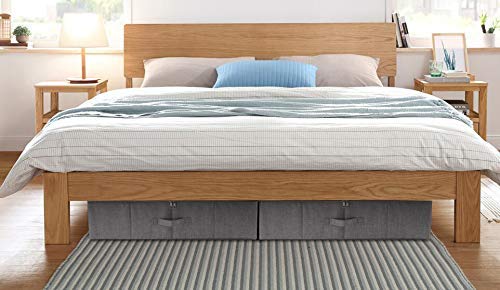 iwill CREATE PRO Folding Washable Dustproof Under bed Storage Bins with Lids, Underbed Storage Containers for Closet, Wardrobe Clothes, Blanket, Duvets, Sweaters Organizer, Dark Gray, Pack of 3 - color: Dark Gray,3pcs, size: 27.5*15.7*7"