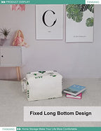 FANKANG Storage Basket,Nursery Hamper Canvas Laundry Basket Foldable with Waterproof PE Coating Storage, Office, Bedroom, Clothes,Toys (L, Rec-Cactus) - color: Rec-Cactus