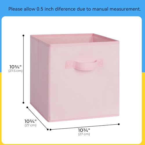 Cupic Cupid 11 Inch Storage Cube, Fabric Cube Storage Bin with Handles, Storage Cube Organizer for Clothes and Toys, Collapsible Cube Bins for Closet, Shelves, Nursery, 6-Pack, Pink Gradient - color: Pink Gradient, size: 11 Inch