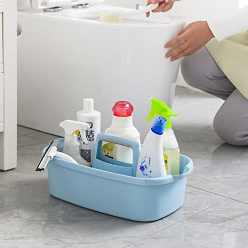 Large Cleaning Supplies Caddy Portable Shower Basket Supply Organizer with Handle Plastic Bucket Tool Storage for Bathroom, Bedroom, Kitchen, College Dorm, Garden, Blue - color: Blue, size: Large, 1pc