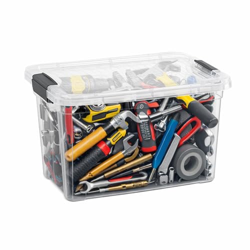 Superio Deep Storage Organizer Bin with Lid X-Deep Small Clear Storage Box with Latch for Home, Kitchen, Garage- Store, Food, Supplies, and Hair Accessories (4.75 Quart) - size: 4.75 Qt