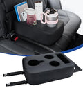 Upgraded Car Cup Holder with Dual Secure Straps, Back Seat Cup Holder for Car, PU Leather Truck Cup Holder, Boat Tray Organizer for Trucks, Minivans, SUVs, RVs, Holds Coffee, Snacks, Cell Phone - color: Dual Secure Straps