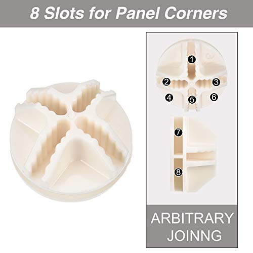 32 Pieces Cube Connectors Plastic Storage Wire Cube Organizer ABS Connectors for Modular Closet Storage Organizer and Wire Shelf (White) - color: White