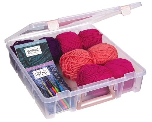 ArtBin 6955RL Super Satchel Compartment Box Clear Craft Organizer Storage Case - Rose Gold, Pack of 1 - color: Rose Gold, size: 1 Pack