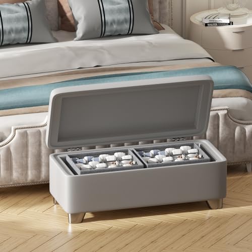 FHSQX 2 Pack Shoe Organizer for Closet,Foldable Shoe Organizer,Fits up to 24 Pairs,Storage Containers With Bottom Support for Shoes - color: Grey, size: 16.5*12.6*9.5in