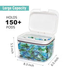 Pensino Laundry Pods Container Laundry Pod Holder with Lid, Laundry Room Storage Container for Detergent Pods Laundry Powder Scent Booster Container with Scoop (2 Pack) - size: 2.8L*2