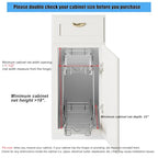DINDON Pull Out Cabinet Organizer (7-1/2" W x 21-1/2"D), Cabinet Pull Out Shelves, 2 Tier Pull Out Drawers for Kitchen Cabinets, Wire Basket Slide Out Shelf for Cabinet Organization - size: 7-1/2"W X 21-1/2"D