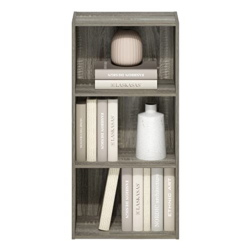 Furinno Luder 3-Tier Open Shelf Bookcase, French Oak - color: French Oak, size: 3-Tier, 9.3 x 16 x 31.4
