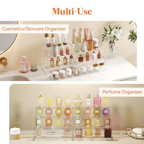 Lifewit Perfume Organizer, Bedroom Decor, Cologne Cupcake Stand, Tool-Free Assembly, Makeup Display Shelf for Vanity Bathroom Counter Storage, Clear, 30 cm/12", 1 Pcs - color: Clear, size: 12 Inch,1 Pcs