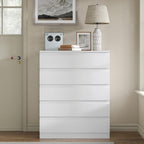 Furniouse Modern 5 Large Storage Drawers Dresser for Clothes Organizer, White Modern Chest of Drawers for Closet, 27.6" Long Drawer Organizer Cabinet for Bedroom, Living Room, Entryway, Hallway - size: 15"D x 27.6"W x 41.4"H (5 Drawers)