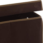 Simple Houseware Foldable Laundry Hamper Basket with Lid, Brown - color: Bronze
