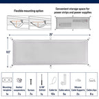 Cable Management net - Under Desk Wire Management - Flexible Under Desk Cable Management Tray White - color: White