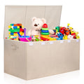 Extra Large Toy Box 167L, Sturdy Toy Storage Chest Organizer Bin Baskets with 2 Removable Divider for Boys, Girls, Kids, Nursery, Bedroom, Playroom, 35.5"x17" x17" (Linen Beige) - color: Extra Extra Large Beige