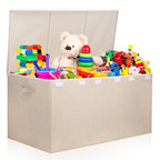 Extra Large Toy Box 167L, Sturdy Toy Storage Chest Organizer Bin Baskets with 2 Removable Divider for Boys, Girls, Kids, Nursery, Bedroom, Playroom, 35.5"x17" x17" (Linen Beige) - color: Extra Extra Large Beige