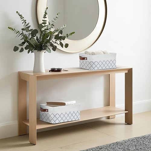 DECOMOMO Small Storage Basket, Closet Storage Bins, Baskets for Organizing Shelves (White Check, Small - 6 Pack) - color: Check White, size: Small/6P
