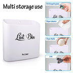 Picowe Magnetic Laundry Storage, Large Lint Holder Bin for Laundry Room, Space-Saving Trash Container Hanging on Dryer, Washer or Wall Mount (Gray White) - size: L Design - White