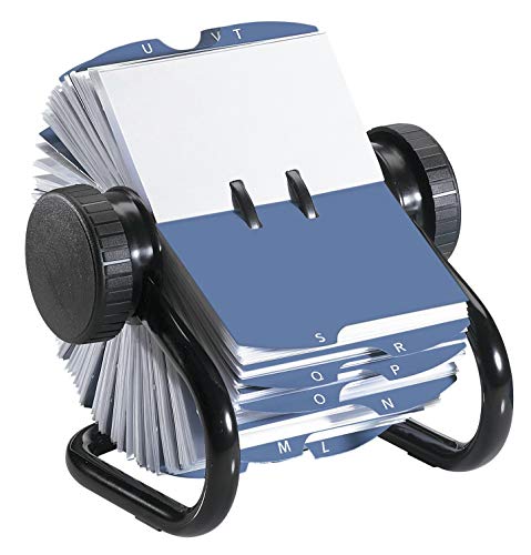 Rolodex Rotary Business Card File 400-Card Capacity Black