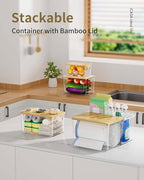iCASA Trash Bag Dispenser Holder - 3 in 1 Acrylic Plastic Garbage Bag Pantry Organizer, Clear Large Laundry Pods Container with Lid, Stackable Under Sink Kitchen Laundry Room Organization and Storage - size: 3 in 1